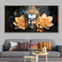 Buddha's Lotus Serenity Crystal Glass Art Wall Painting